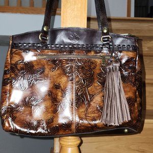 Patricia Nash large handbag poppy color darkleaf